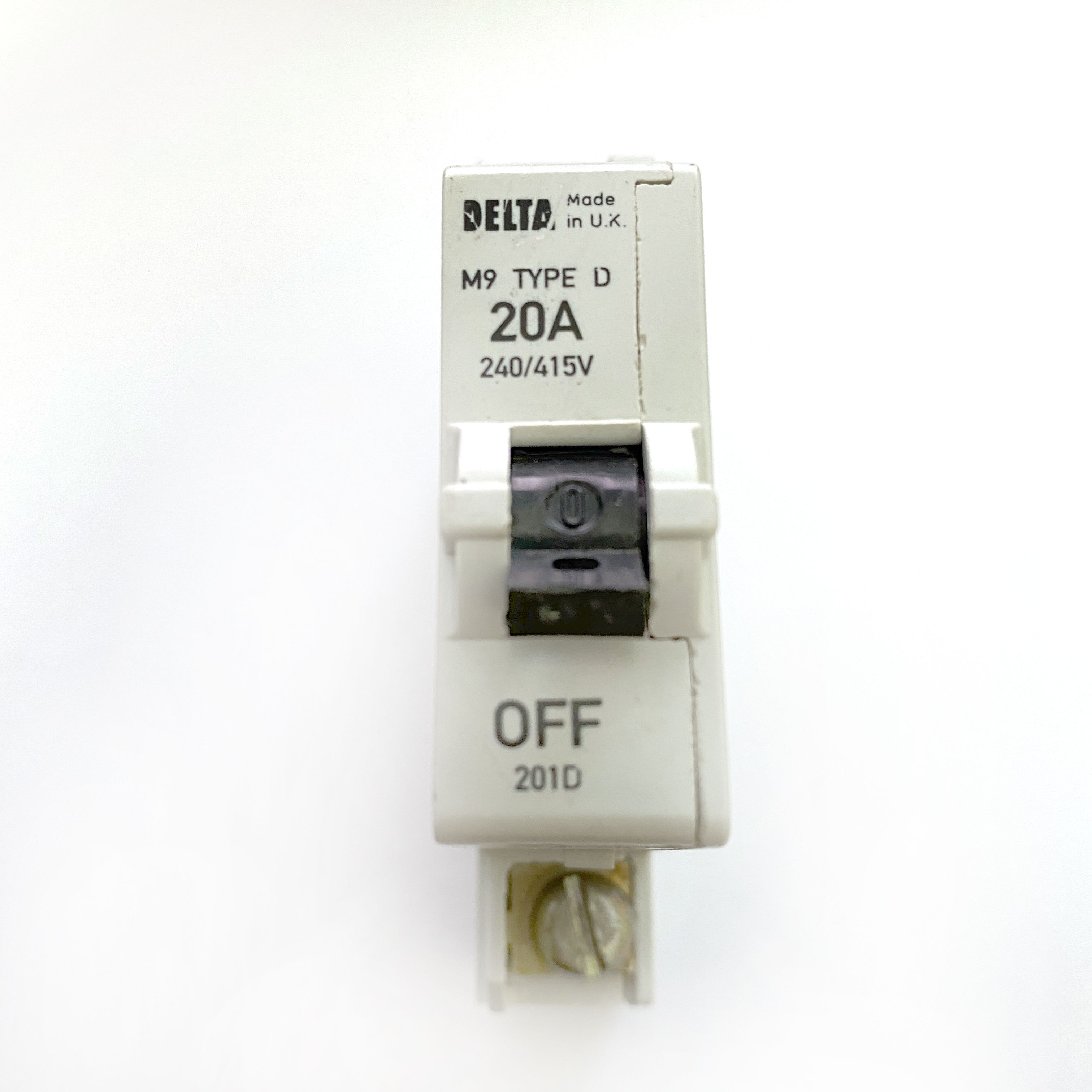 MCB's Delta 201D M9 D20 20A 20 Amp MCB Circuit Breaker Type D